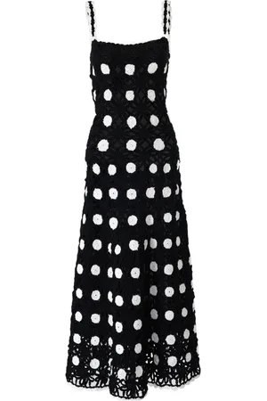 Carolina Herrera Polka-dot knit midi dress