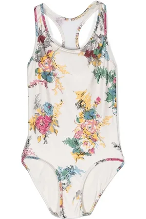 ZIMMERMANN Clover floral-print racerback swimsuit