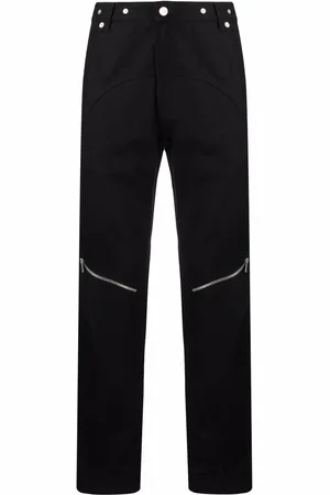 HELIOT EMIL Zip-detailed straight-leg trousers