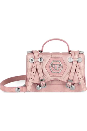 Philipp Plein Small Hexagon leather tote bag