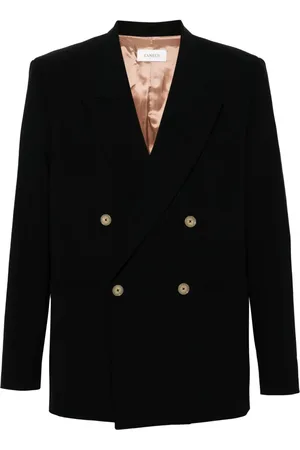 LANEUS Peak-lapels double-breasted blazer