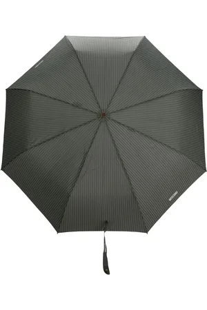 Moschino Pinstriped logo-print umbrella