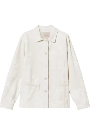 Twin-Set Floral-jacquard shirt jacket