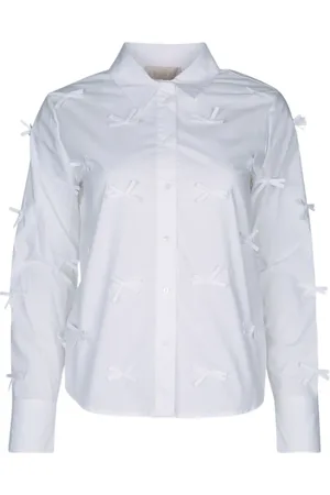 I BLUES Bow-detail shirt