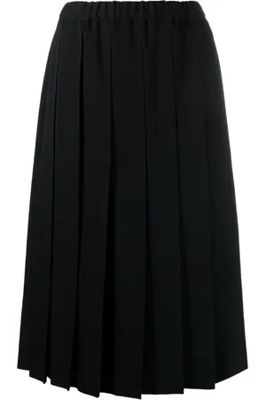 Comme des Garçons Pleated wool midi skirt