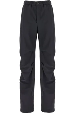 Salvatore Ferragamo Logo-plaque straight-leg trousers