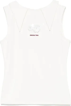 Shushu/Tong Logo-embroidered top
