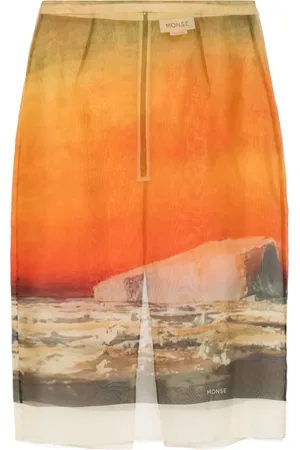 MONSE All-over graphic print skirt
