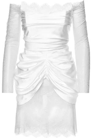 Ana Radu Off-shoulder lace-embellished minidress