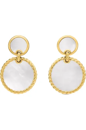 David Yurman 18kt yellow DY Elements Double Drop earrings (33mm)