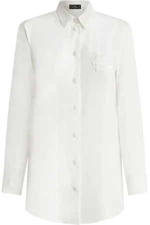 Etro Pegaso-appliqué silk shirt