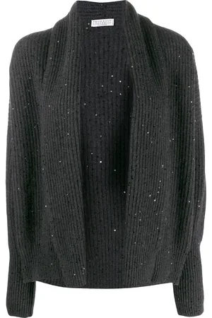 Brunello Cucinelli Sequin embroidered open front cardigan