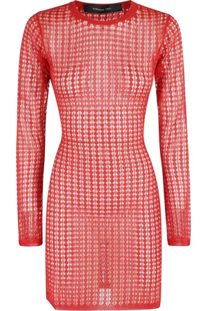 FEDERICA TOSI Semi-sheer open-knit minidress
