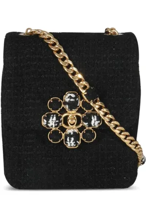 CHANEL Mini Camellia-appliqué shoulder bag