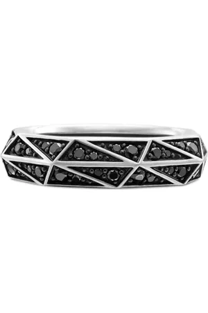 David Yurman Sterling Torqued Faceted band ring (6mm)