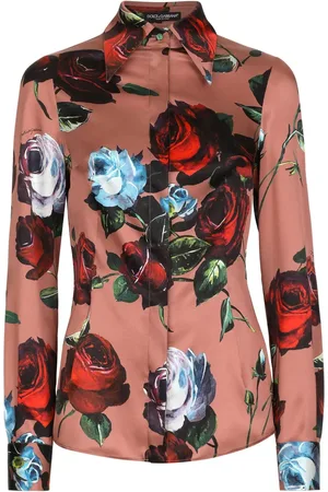 Dolce & Gabbana Floral-print stretch-silk shirt