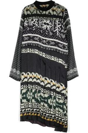 SACAI Selburose-print midi dress