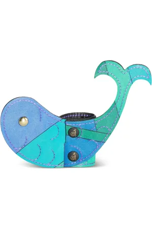 Puccini Iride-print whale-shaped luggage tag