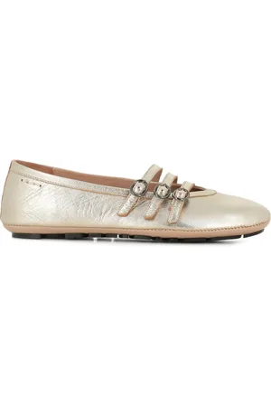 Alexander Hotto Metallic leather ballet flats