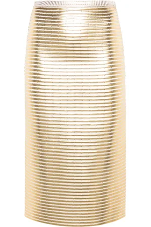 GENNY Laminated midi skirt