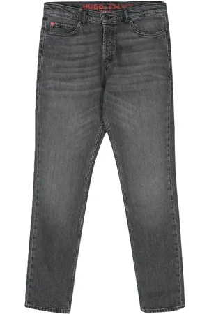 HUGO BOSS Whiskered tapered jeans