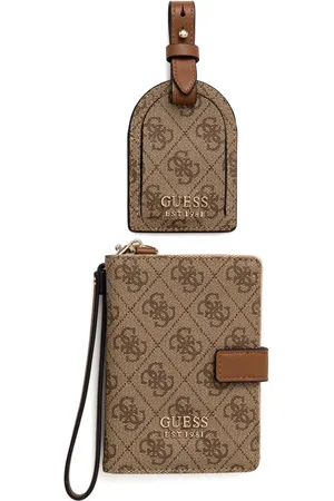 Guess Embossed-logo passport cover and luggage tag set