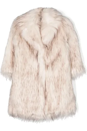 MONNALISA Shawl-collar faux-fur design