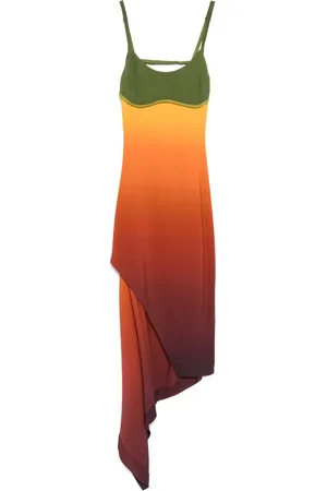 MONSE Back cut-out ombré jersey dress