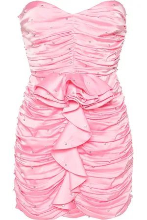 Ilkyaz Ozel Crystal-embellished ruched minidress