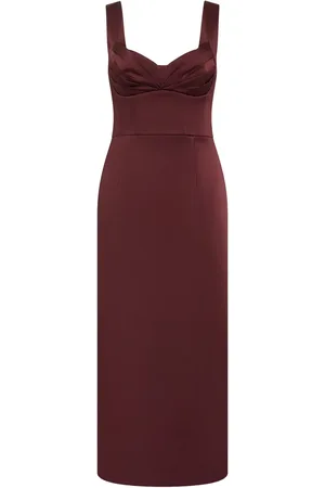 Rebecca Vallance Merlot midi dress