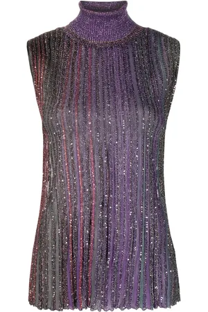 Missoni Metallic-thread sleeveless top