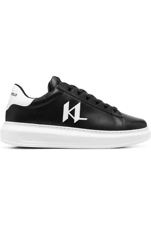 Karl Lagerfeld Logo-appliqué leather sneakers