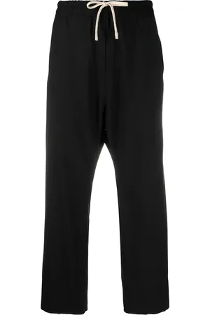 NILI LOTAN Cropped drawstring waist trousers
