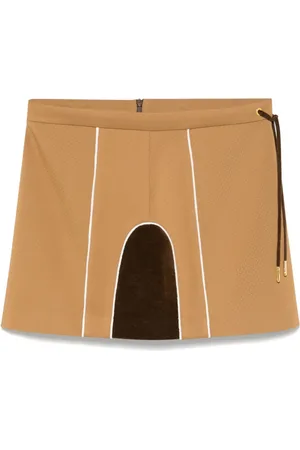 Casablanca Chenille panelled mini skirt