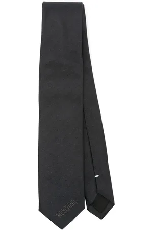 Moschino Heart-embroidered silk tie