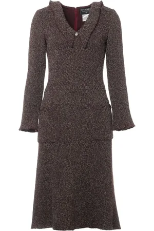 CHANEL Wool midi dress