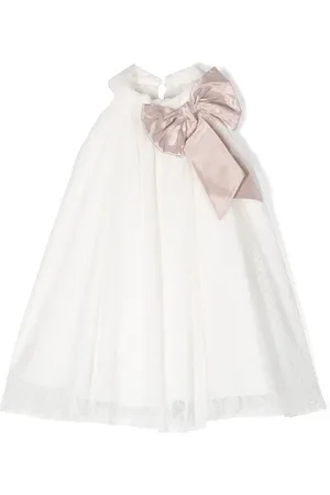 LA STUPENDERIA Bow-detail lace dress