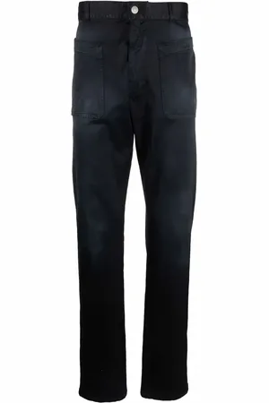 Diesel Embroidered-logo slim-cut trousers