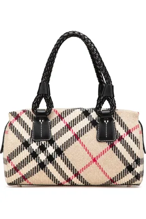 Burberry 2000-2017 Supernova Check Wool boston bag