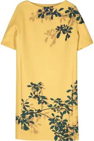 DRIES VAN NOTEN 2000s floral-print scuba dress