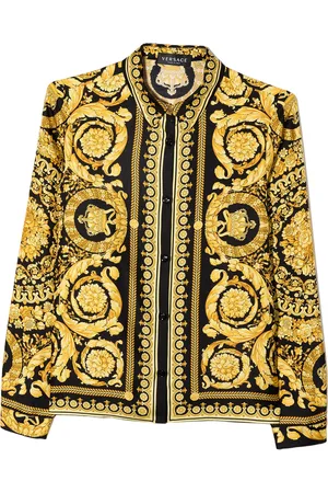 VERSACE Barocco-print silk shirt