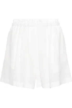 Maurizio Mykonos Semi-sheer silk shorts