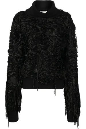 Quira Fringed long-sleeve jumper