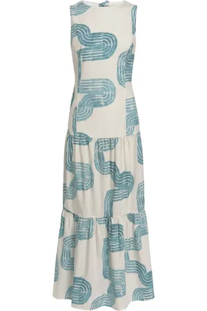 Marie Oliver Zelda patterned tiered dress