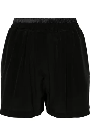 Maurizio Mykonos Elasticated-waistband silk shorts