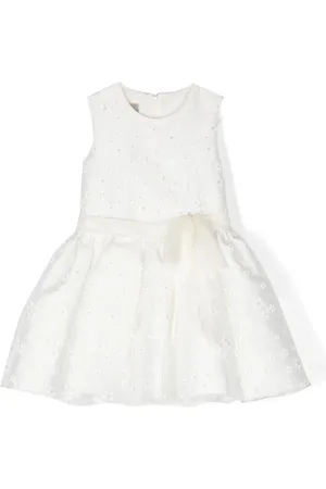 LA STUPENDERIA Floral-embroidery dress