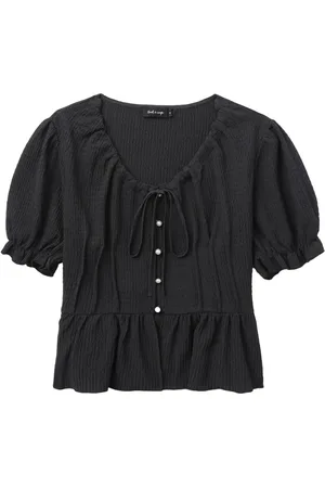 tout a coup Puff-sleeve ruffled blouse