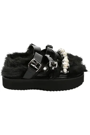 Simone Rocha Faux fur platform sandals