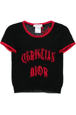 Dior 2002 logo-embroidered top