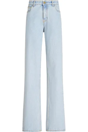 Etro Logo-embroidery straight-leg jeans